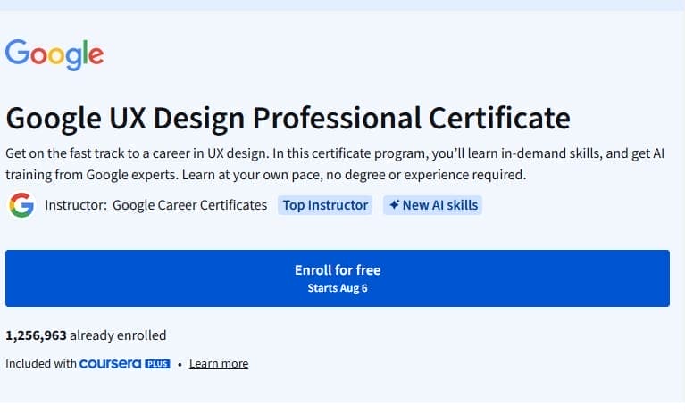 Google UX Design Professional Certificate