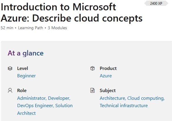 Microsoft: Azure Fundamentals AZ-900